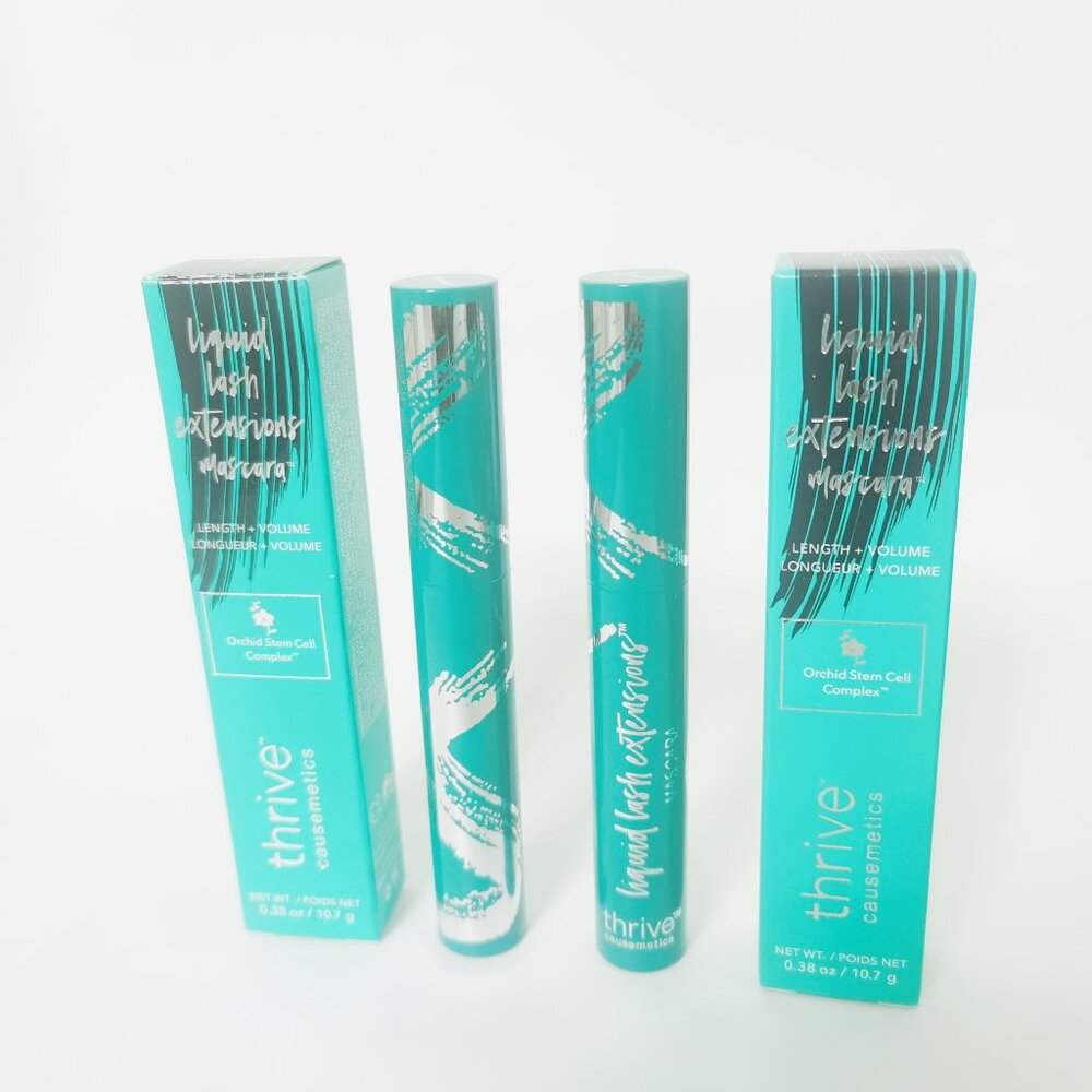 Mascara/2pcs/Thrive Causemetics Black Liquid lash Extensions Brynn Full Size New
